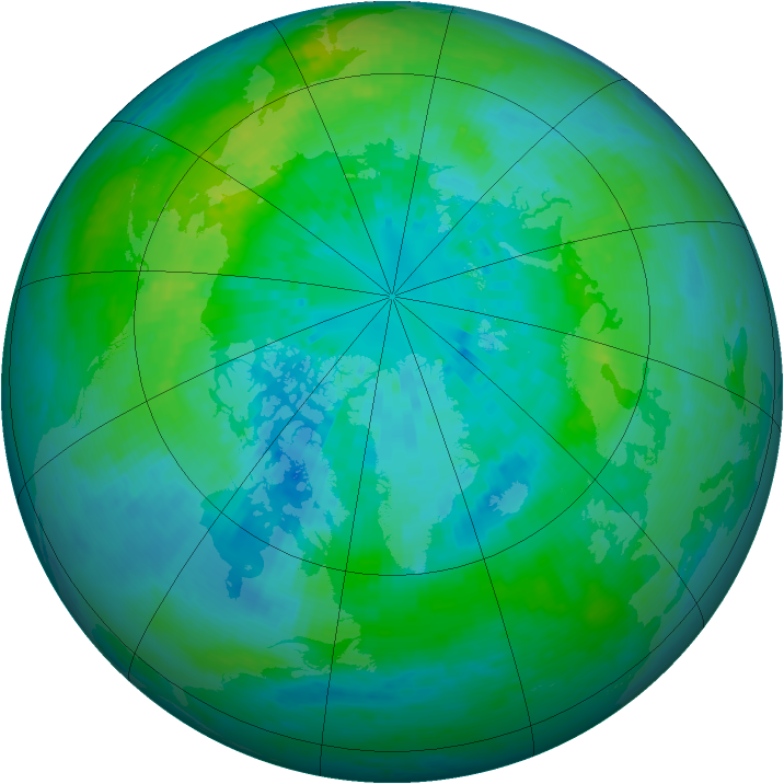 Arctic ozone map for 28 September 2001